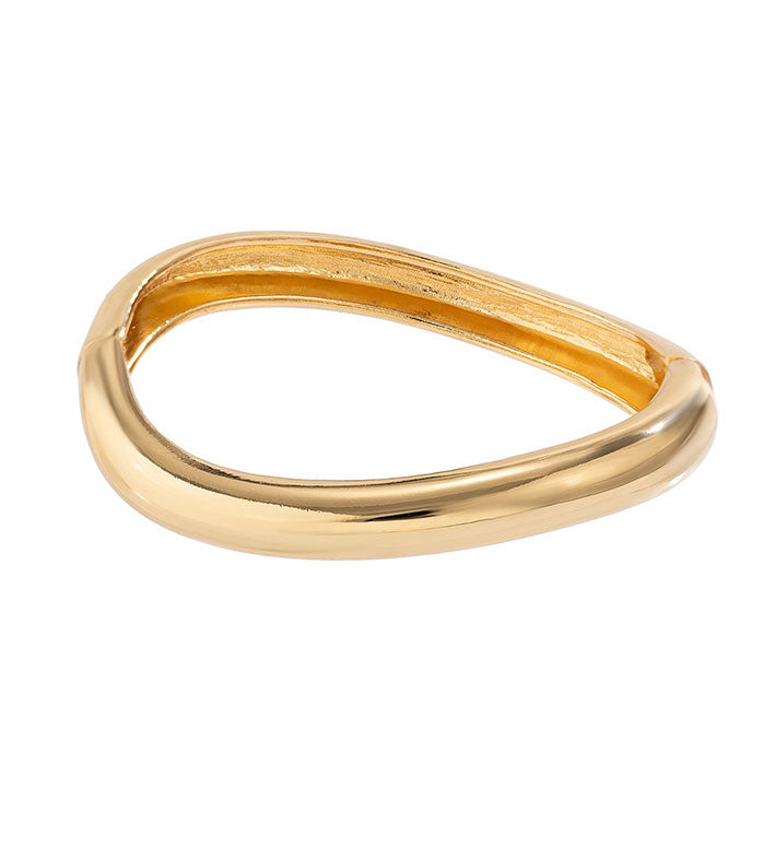 Curved Glossy Geometric Bracelet for Women