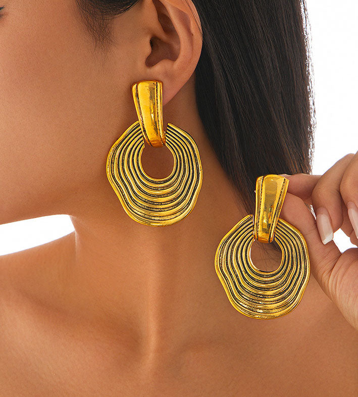 Bohonaut Textured Geometric Irregular Earrings For Women for Women
