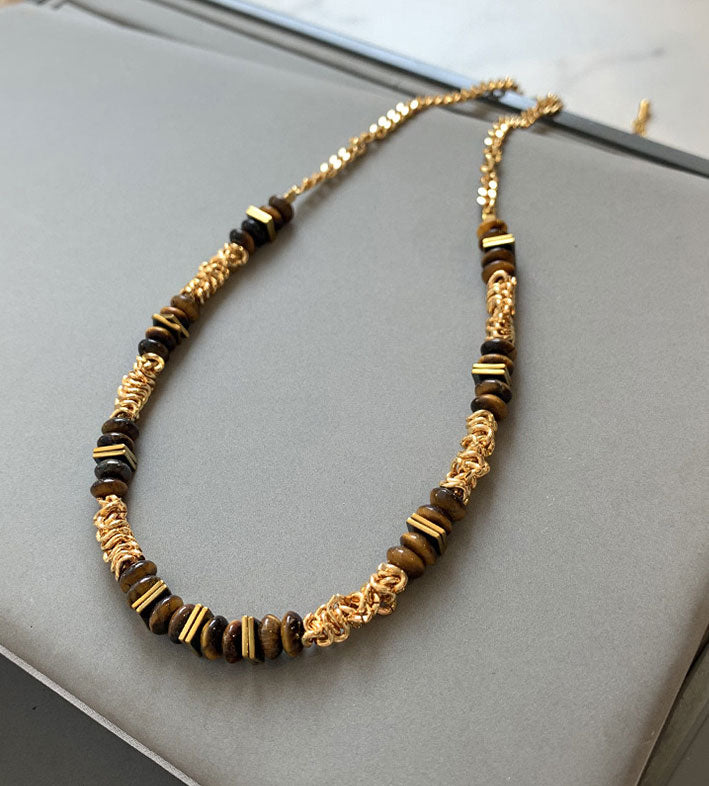 Medieval Tiger’s Eye Necklace for Women