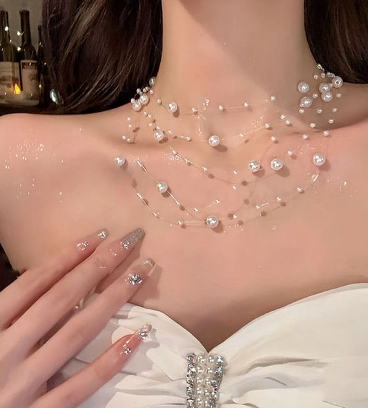Starry Sky Freshwater Pearl Necklace for Women