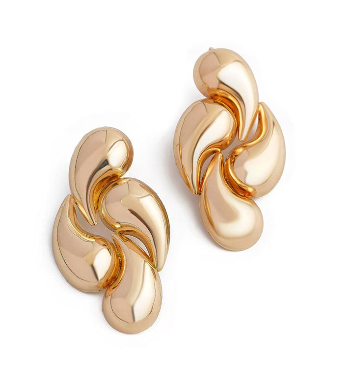 Geometric Drop Metal Earrings for Women
