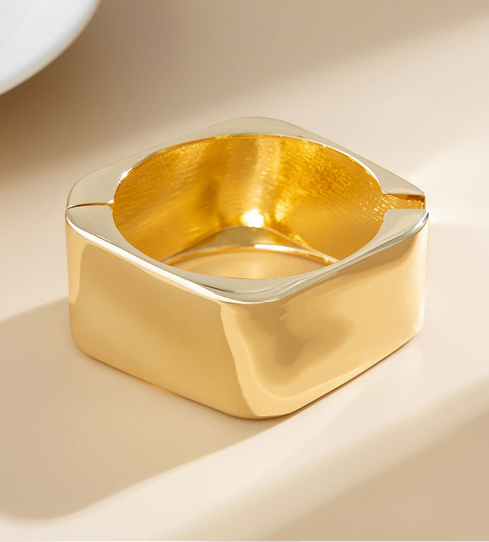 Irregular Wide Glossy Bracelet for Women