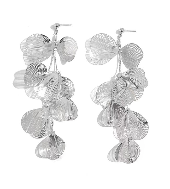 Bohonaut New Chinese Flower Gold Bohonaut Ginkgo Leaf Gold plated Tassel Necklace For Women for WomenEarrings For Women for Women