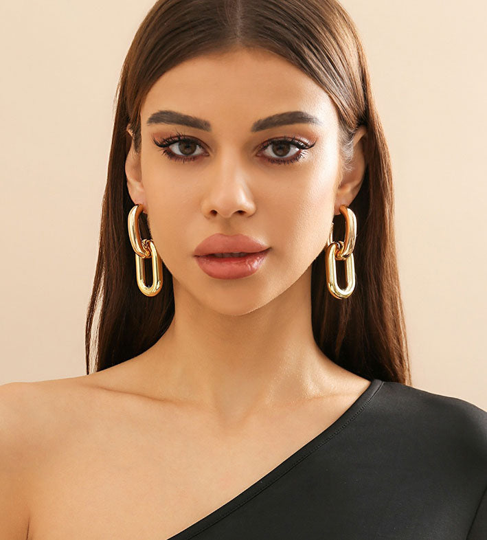 Open Oval Earrings for Women