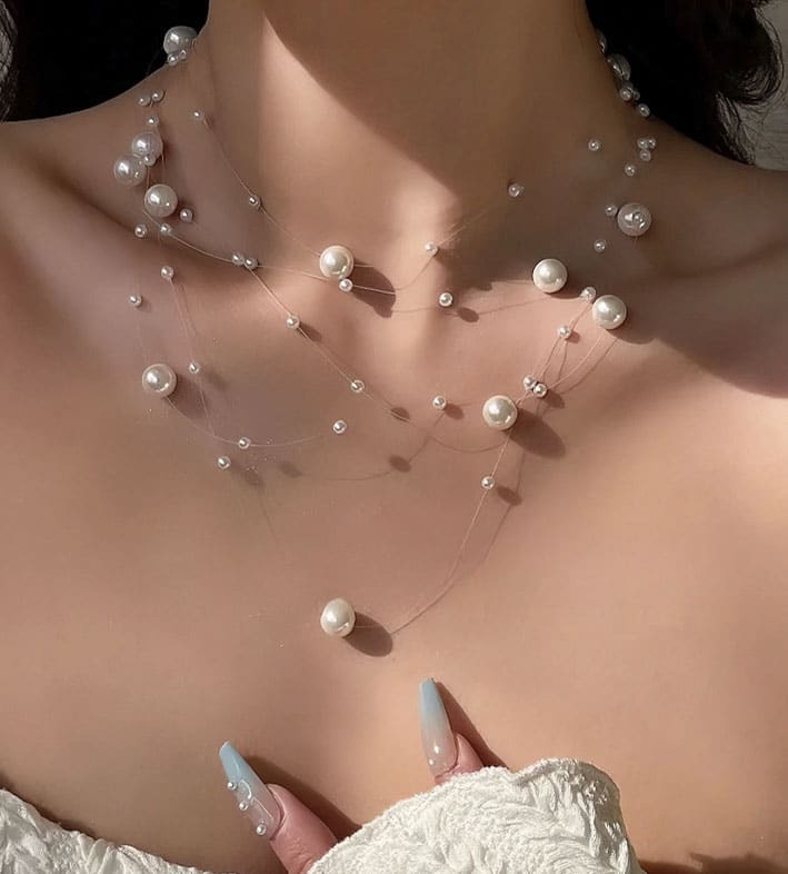 Starry Sky Freshwater Pearl Necklace for Women