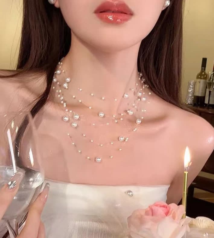 Starry Sky Freshwater Pearl Necklace for Women
