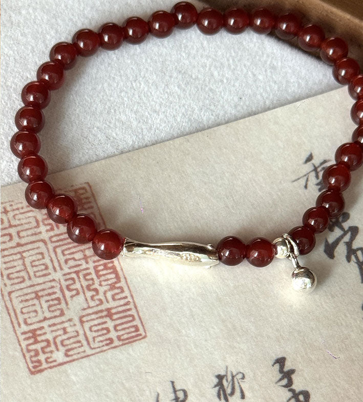 Handmade Koi Onyx Beaded Bracelet for Women