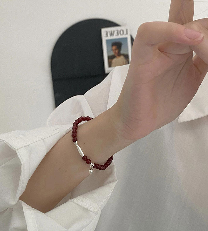 Handmade Koi Onyx Beaded Bracelet for Women