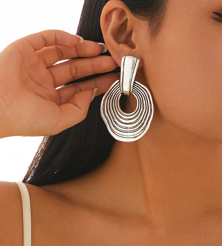 Bohonaut Textured Geometric Irregular Earrings For Women for Women