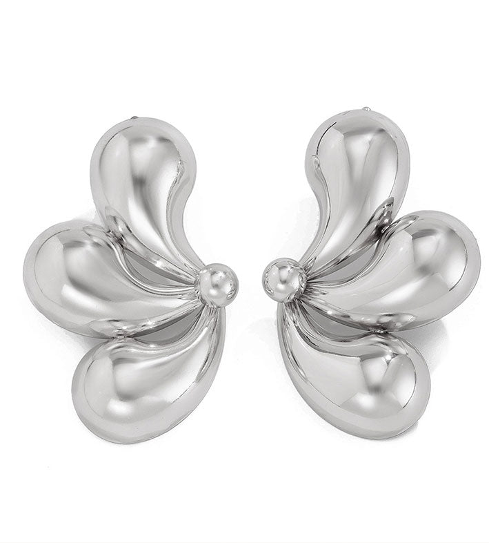 Three-petal Drop Flower Earrings for Women
