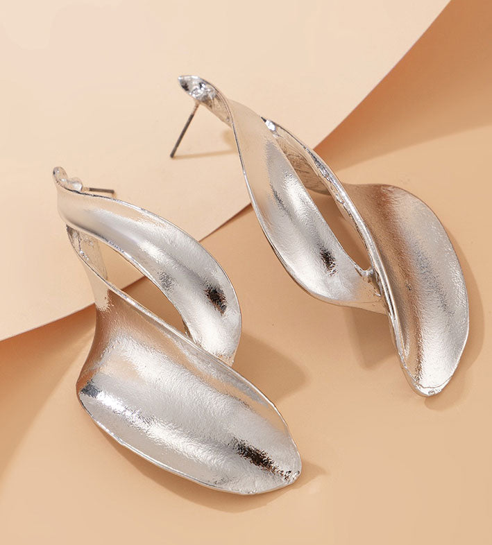 Twisted Leaf Earrings for Women