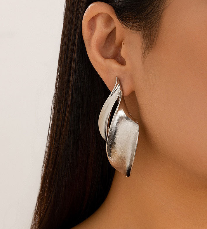 Twisted Leaf Earrings for Women