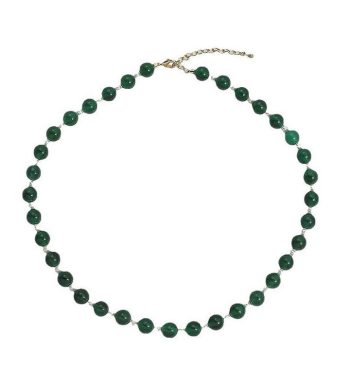 Chinese-Inspired Pearl And Green Agate Necklace