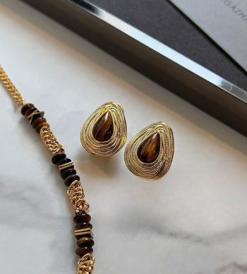 Maillard Tiger Eye Earrings