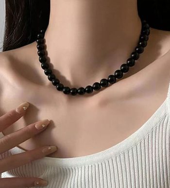 Natural Black Agate Necklace