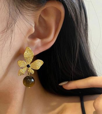 Natural Tiger Eye Versatile Earrings