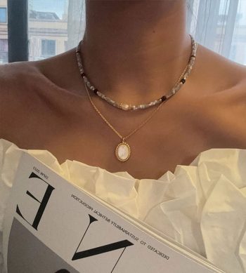 Natural White Oyster Freshwater Pearl Necklace