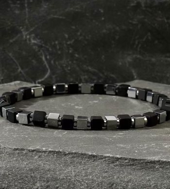 Square Cylindrical Iron Gallstone Bracelet