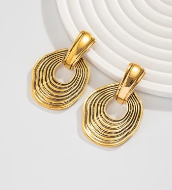 Textured Geometric Irregular Earrings