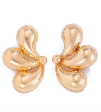 Three-petal Drop Flower Earrings