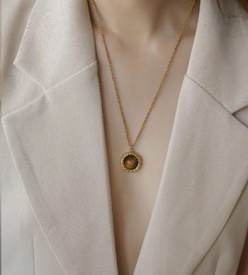 Tiger's Eye Natural Stone Necklace