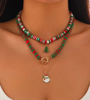 Santa Claus Christmas Tree Necklace