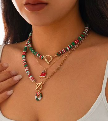 Merry Christmas Bell Chime Necklace