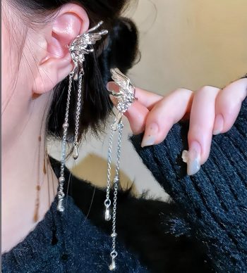 Elf Butterfly Tassel Ear Clips