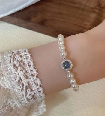Aquamarine Pearl Bracelet